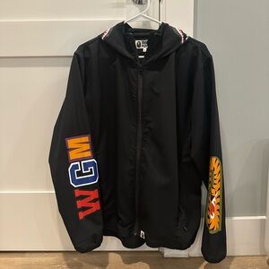 Bape Black Hooded Windbreaker